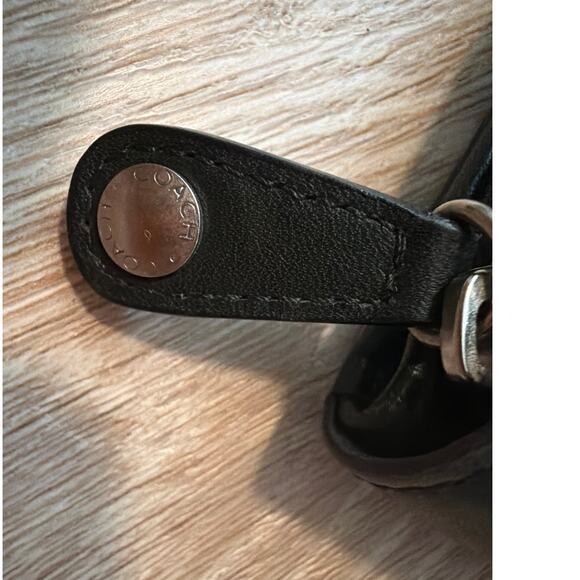 Coach Black Leather Envelope Slim Skinny Flap Continental Snap Wallet Clutch - Picture 3 of 9